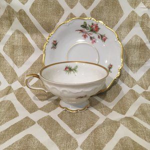 Edelstein Bavaria Maria Theresia Moss Rose Teacup and Saucer